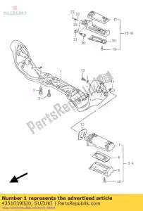 suzuki 4351039B20 bracket comp,fr - Bottom side