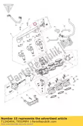 Here you can order the l-joint, fuel rail from Triumph, with part number T1240494: