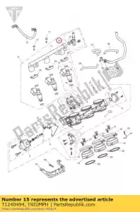 triumph T1240494 l-joint, fuel rail - Bottom side