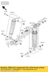 Ici, vous pouvez commander le amortisseur, fr, l. Gr auprès de Kawasaki , avec le numéro de pièce 450140004CC: