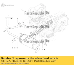 Aprilia 433122, Parafuso c / flange, OEM: Aprilia 433122