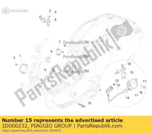 Piaggio Group 1D000232 jednostka steruj?ca sup. wspornik - Dół