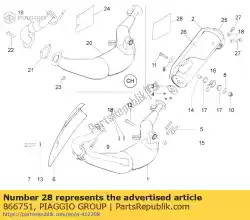 Qui puoi ordinare protezione dal calore da Piaggio Group , con numero parte 866751: