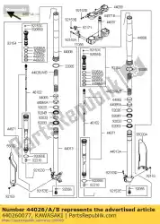 Ici, vous pouvez commander le fourche à ressort, k = 4,5 n auprès de Kawasaki , avec le numéro de pièce 440260077: