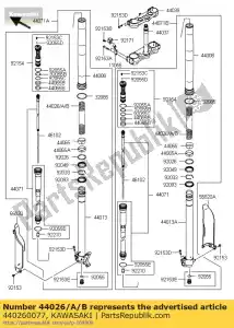 Kawasaki 440260077 fourche à ressort, k = 4,5 n - La partie au fond