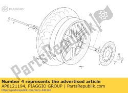 Aprilia AP8121194, Lh abstandhalter, OEM: Aprilia AP8121194