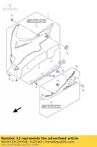 Suzuki 6818133C20YD8 emblème, 