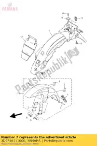 yamaha 3D9F16111000 fender, rear - Bottom side