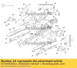 Qui puoi ordinare coperchio laterale laterale sinistro da Piaggio Group , con numero parte 97549500EU: