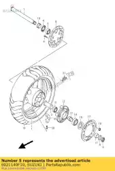 Aqui você pode pedir o disco, freio traseiro em Suzuki , com o número da peça 6921140F10: