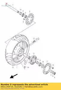 suzuki 6921140F10 disco, freio traseiro - Lado inferior