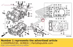 Aqui você pode pedir o conjunto de caixa de manivela em Honda , com o número da peça 11000MKAD30: