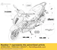 2H001493, Piaggio Group, targhetta 