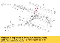 666671, Piaggio Group, elemento de conexión del motor aprilia  scarabeo 400 492 500 2006 2007 2008, Nuevo