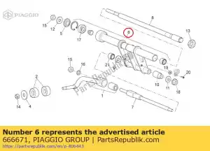 Piaggio Group 666671 elemento de conexión del motor - Lado inferior