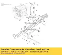 Aquí puede pedir palanca de cambios ii de Piaggio Group , con el número de pieza B063751: