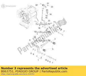 Piaggio Group B063751 palanca de cambios ii - Lado inferior