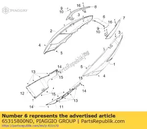 Piaggio Group 65315800ND upper sides close - Bottom side