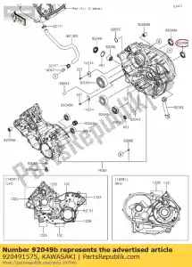 Kawasaki 920491575 zeehonden olie - Onderkant