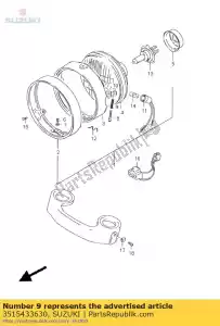 Suzuki 3515433630 primavera, cabeça lam - Lado inferior