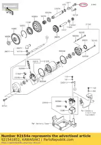 kawasaki 921541852 parafuso, flangeado, 8x20 zx1400hgf - Lado inferior