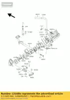 131681366, Kawasaki, leva, freno posteriore kawasaki klf300 300 , Nuovo