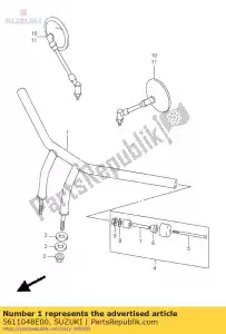 Suzuki 5611048E00 guidon comp - La partie au fond