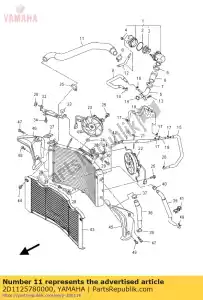 yamaha 2D1125780000 manguera 3 - Lado inferior