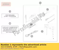 eigen. Mens. 125-300 sx / xc 2016 van KTM, met onderdeel nummer 3213330EN, bestel je hier online: