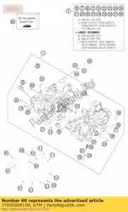 ktm 77030099100 conjunto de junta 05-11 - Lado inferior