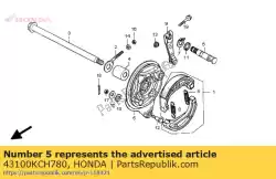 Here you can order the no description available at the moment from Honda, with part number 43100KCH780: