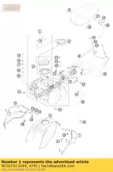 Here you can order the fueltank cpl. From KTM, with part number 90107013044: