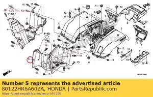 honda 80122HR6A60ZA mudguard, l. center *nh1* black - Bottom side