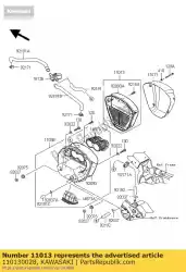 Aquí puede pedir filtro de aire del elemento de Kawasaki , con el número de pieza 110130028: