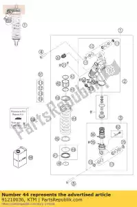 ktm 91210036 mola 150-225 (62) d = 14,5 - Lado inferior