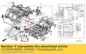 Honda 11639MCW000 komp. rur., przepust oleju - Dół