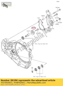 kawasaki 592560003 impeller kx450d6f - Bottom side