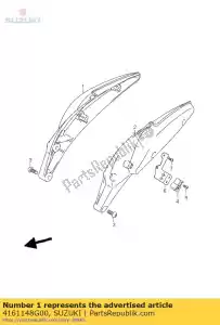 Suzuki 4161148G00 grip,frame hand - Bottom side