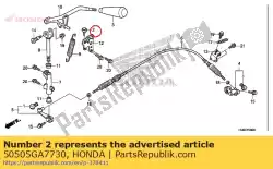 Aqui você pode pedir o borracha, rolha de suporte em Honda , com o número da peça 50505GA7730: