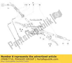 Qui puoi ordinare gasdrehgriff kpl. Da Piaggio Group , con numero parte CM087710: