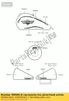 560661860, Kawasaki, modèle, réservoir de carburant, upp, rh kawasaki vn classic b vulcan a drifter e vn800 800 , Nouveau