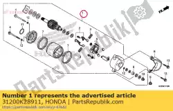 Aqui você pode pedir o nenhuma descrição disponível no momento em Honda , com o número da peça 31200K28911: