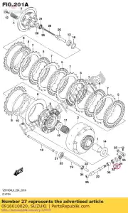 suzuki 0916010020 washer 10.5x24x - Bottom side