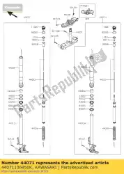 Qui puoi ordinare serranda-assy, ?? Forchetta, lh, grigio da Kawasaki , con numero parte 44071106950K: