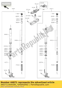 Kawasaki 44071106950K serranda-assy, ??forchetta, lh, grigio - Il fondo