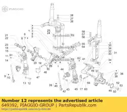 Ici, vous pouvez commander le vis auprès de Piaggio Group , avec le numéro de pièce 649392: