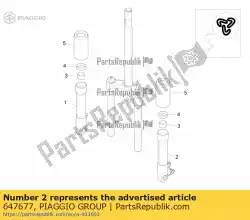 Aqui você pode pedir o compl. Perna esquerda do garfo em Piaggio Group , com o número da peça 647677: