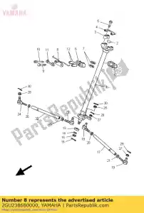 yamaha 2GU238680000 suporte, direção inferior - Lado inferior