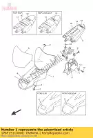 1P6F15110000, Yamaha, parafango anteriore yamaha  tt r 50 2007 2008 2009 2010 2011 2012 2013 2014 2015 2016 2017 2018 2019 2020 2021, Nuovo