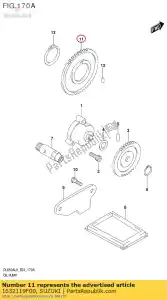 suzuki 1632119F00 engranaje, bomba de aceite - Lado inferior